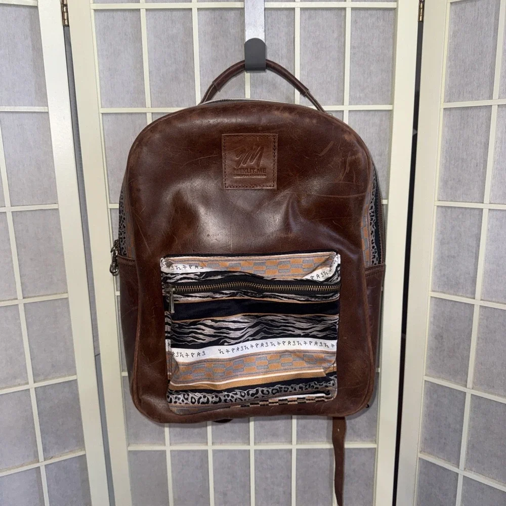 Aztec‎ cowhide leather Backpack